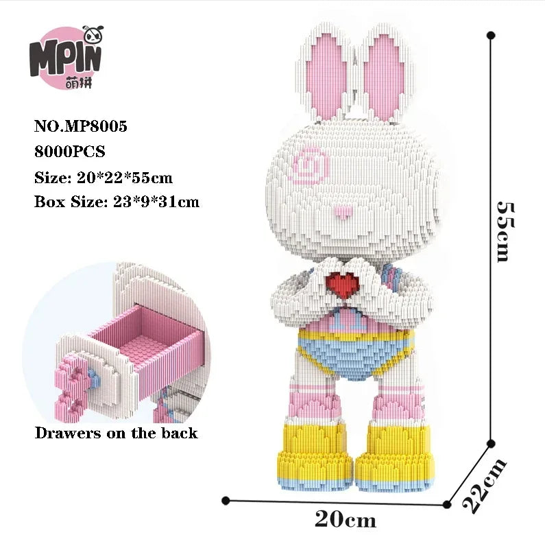 Pixel Bricks Rabbit Bear Collection