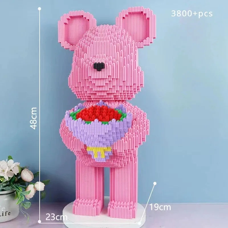 Pixel Bricks Flower holding Bearbrick collection