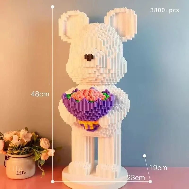 Pixel Bricks Flower holding Bearbrick collection