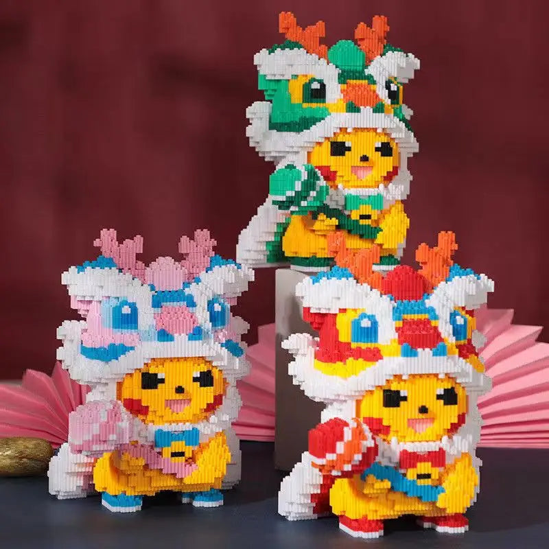 Pixel Bricks Chinese Pikachu and Tiger Collection