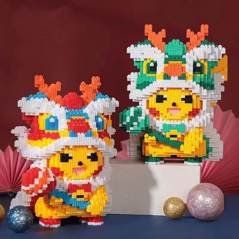Pixel Bricks Chinese Pikachu and Tiger Collection