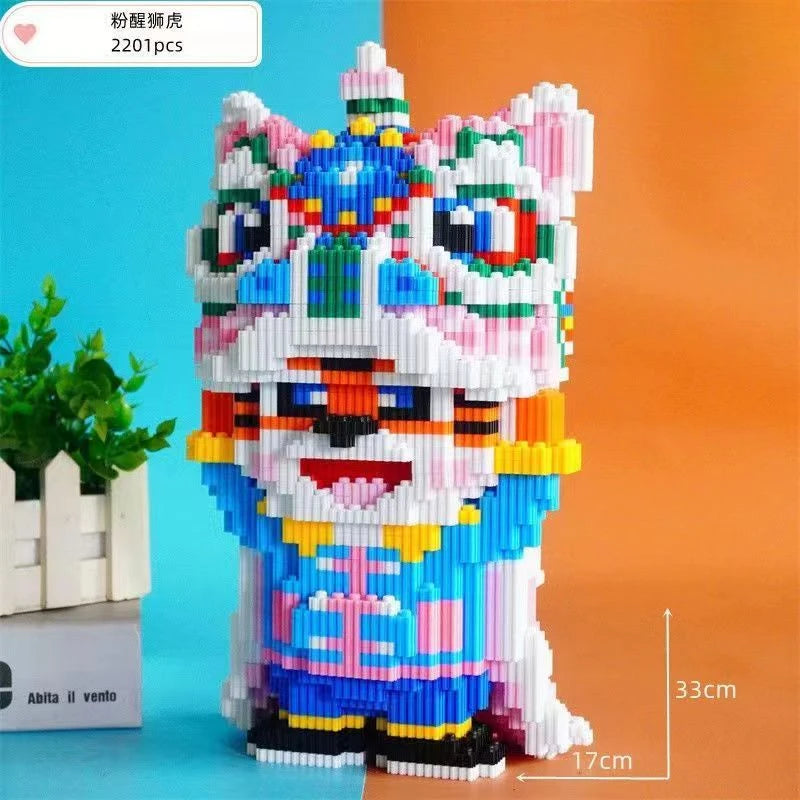 Pixel Bricks Chinese Pikachu and Tiger Collection