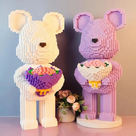 Pixel Bricks Flower holding Bearbrick collection