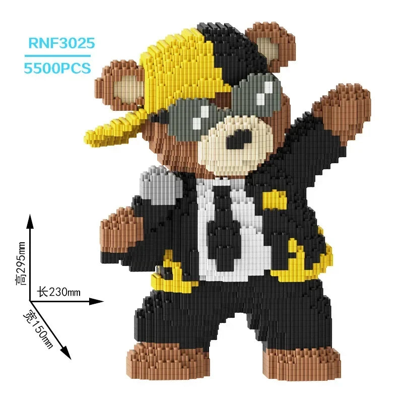 Pixel Bricks Brown Bear Band Collection