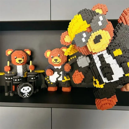 Pixel Bricks Brown Bear Band Collection