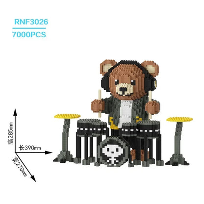 Pixel Bricks Brown Bear Band Collection