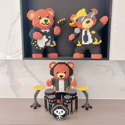 Pixel Bricks Brown Bear Band Collection