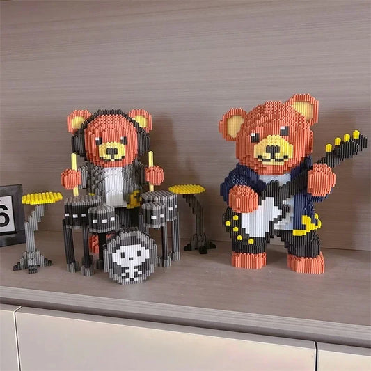 Pixel Bricks Brown Bear Band Collection
