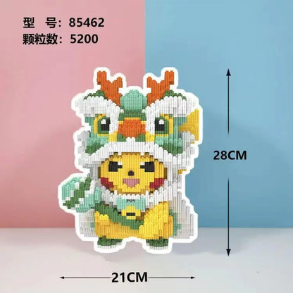 Pixel Bricks Chinese Pikachu and Tiger Collection