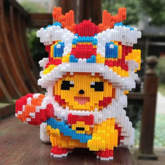 Pixel Bricks Chinese Pikachu and Tiger Collection