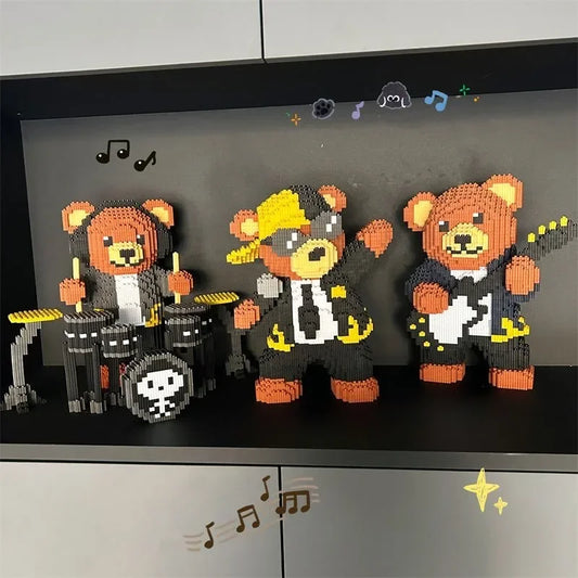 Pixel Bricks Brown Bear Band Collection